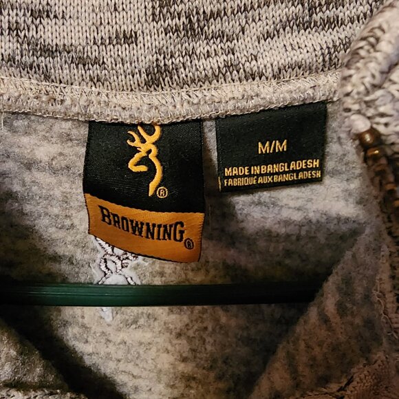 Women's Medium Browning Gray/Brown Fleece Lined Mock Neck Full Zip Jacket - Picture 7 of 9